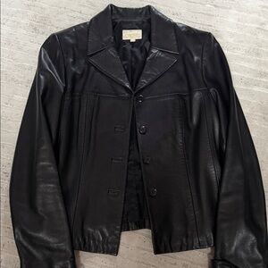 Cache Black Leather Jacket